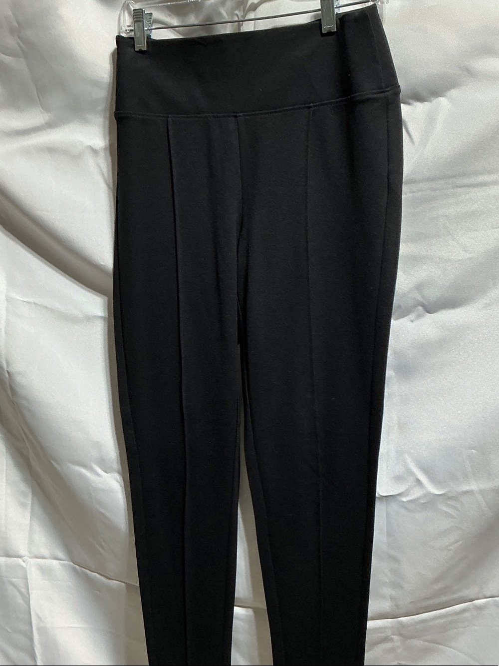 Nine West Medium Black Ponte Pull-On Slim Leg Pants Leggings elastic waist NWOT